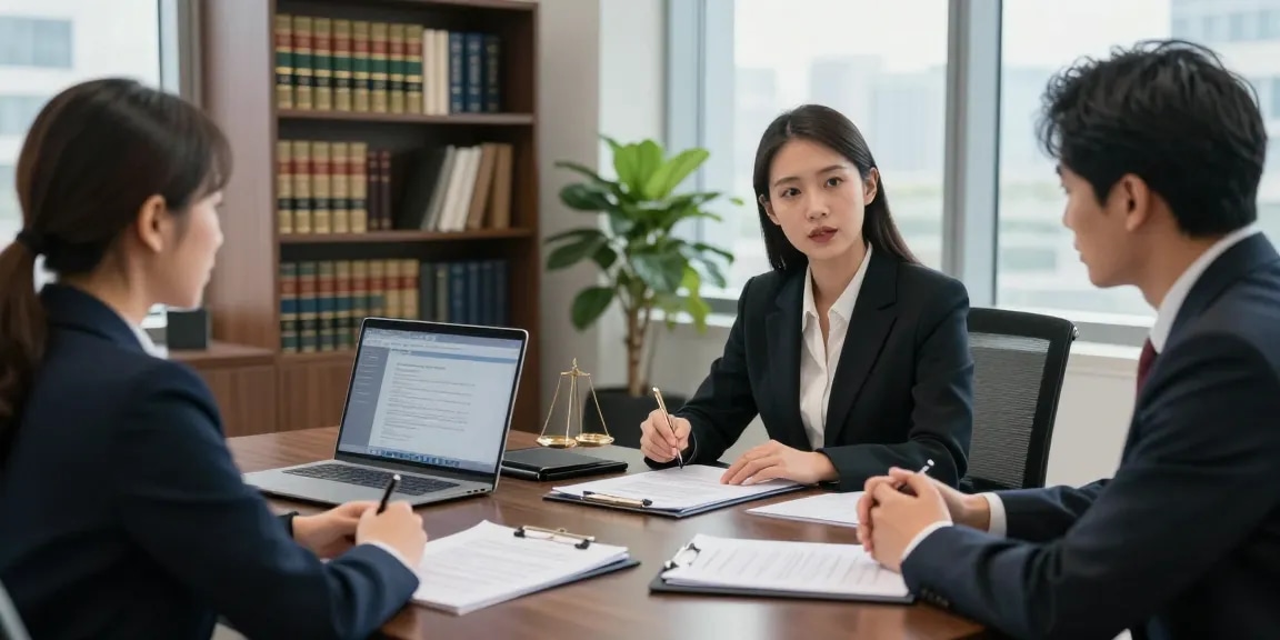 Engaged lawyer and client in modern office, browse this site for expert legal guidance.