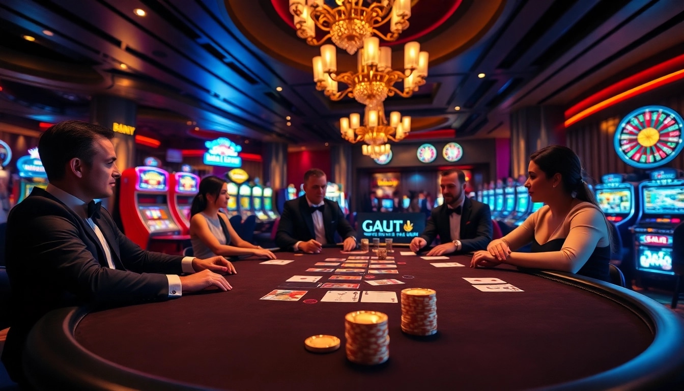 Experience thrilling poker action at https://du88.help/ with players in a high-stakes casino setting.