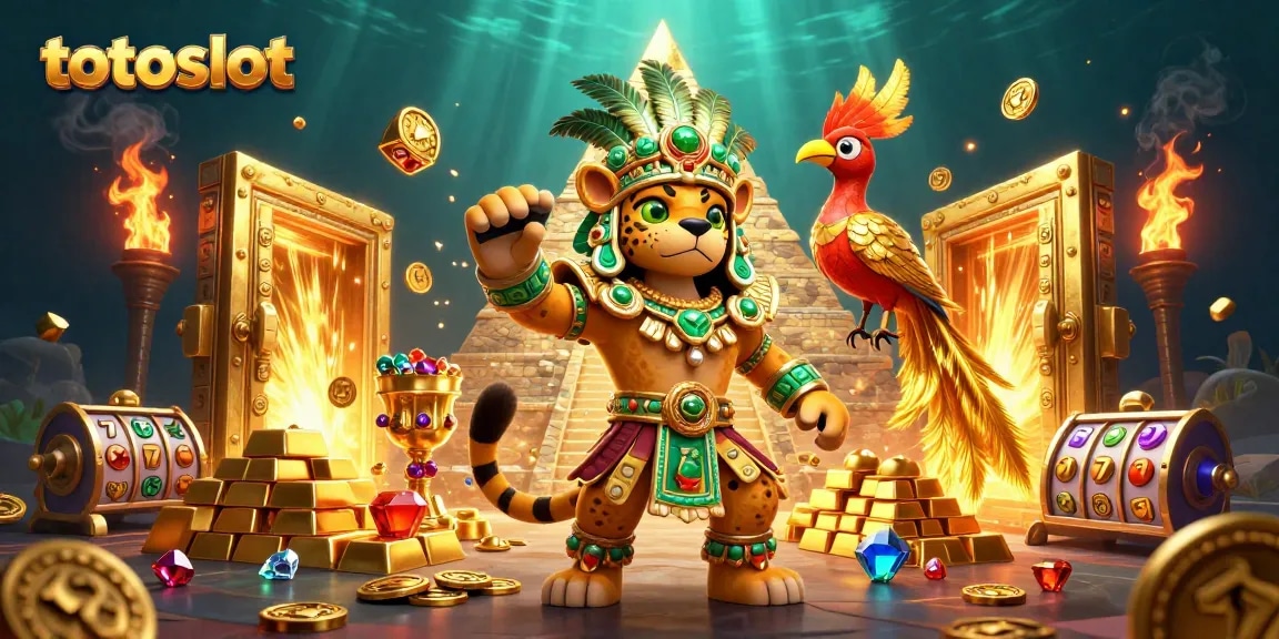 Spin the reels of totoslot in an enchanting scene filled with treasures and vibrant symbols.