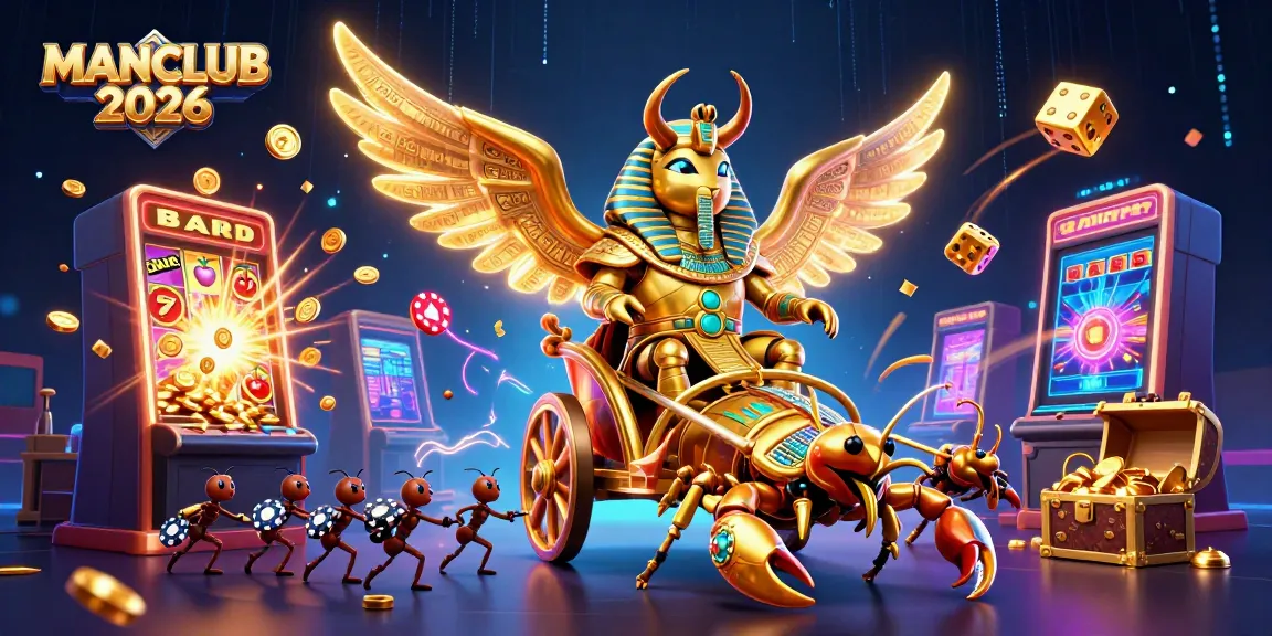 Engage with the dazzling world of MANCLUB 2026, featuring a spectacular jackpot scene.