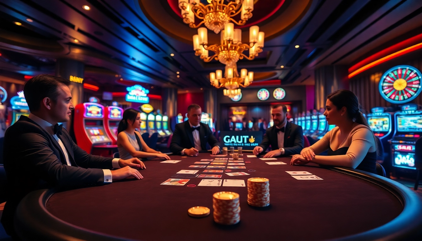 Experience thrilling poker action at https://du88.help/ with players in a high-stakes casino setting.