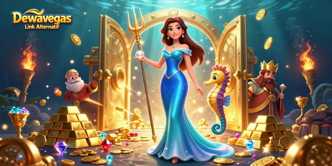 Betting with Dewavegas Link Alternatif at a vibrant underwater casino scene