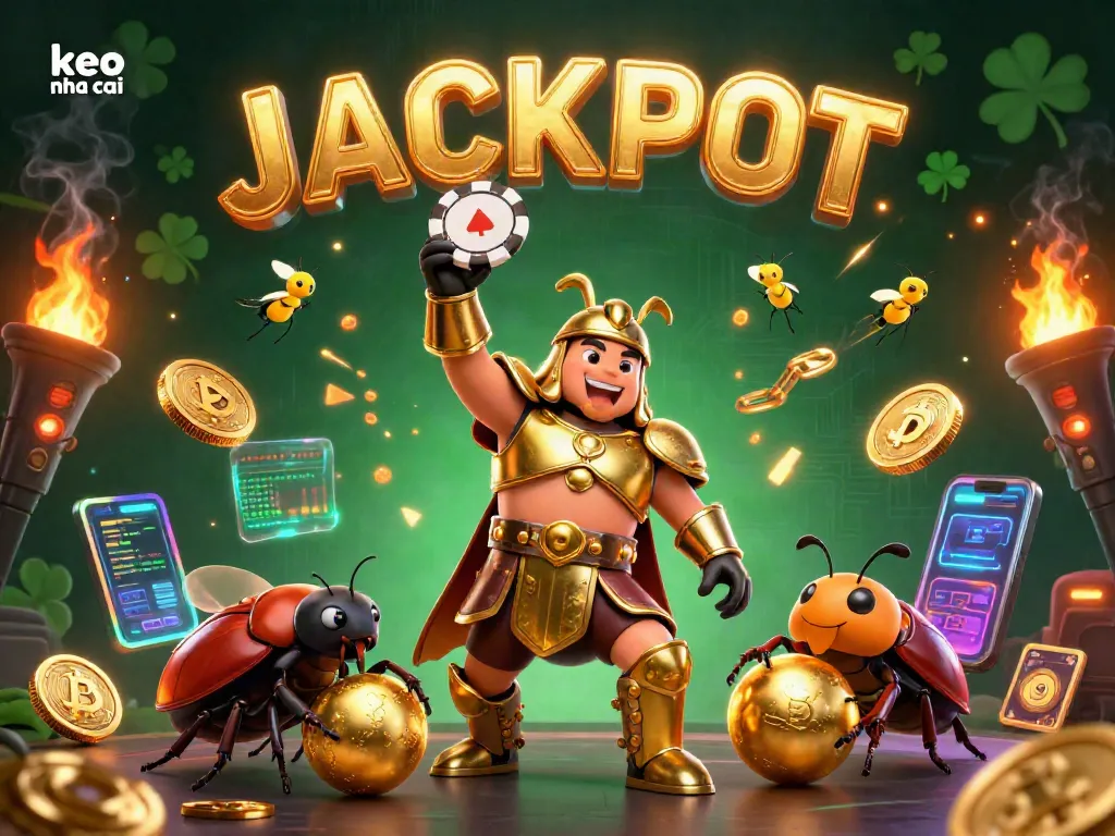 Betting with keo nha cai showcases victory and excitement with a unique 3D illustration.