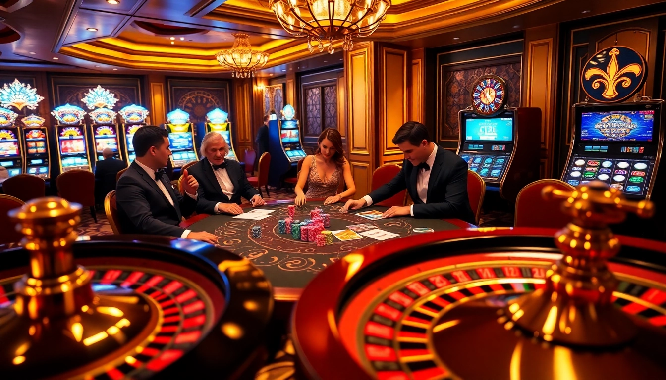 Engaging scene of C168-themed casino gaming with players at a poker table, vibrant ambiance.