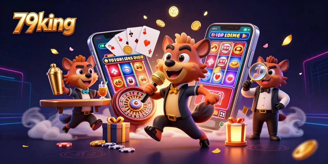 Experience 79king's vibrant casino atmosphere with hyenas engaging in various gaming activities.