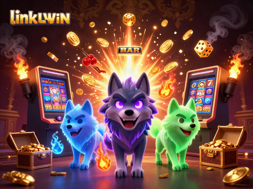 Experience the excitement of slot games with link LLWIN, featuring vibrant wolves and jackpots.