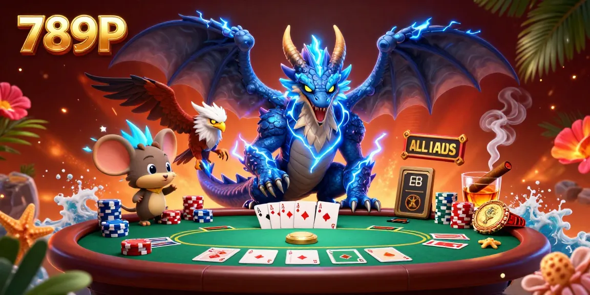 Experience thrilling gameplay at 789P with electrifying characters and rich poker elements in a dynamic scene.