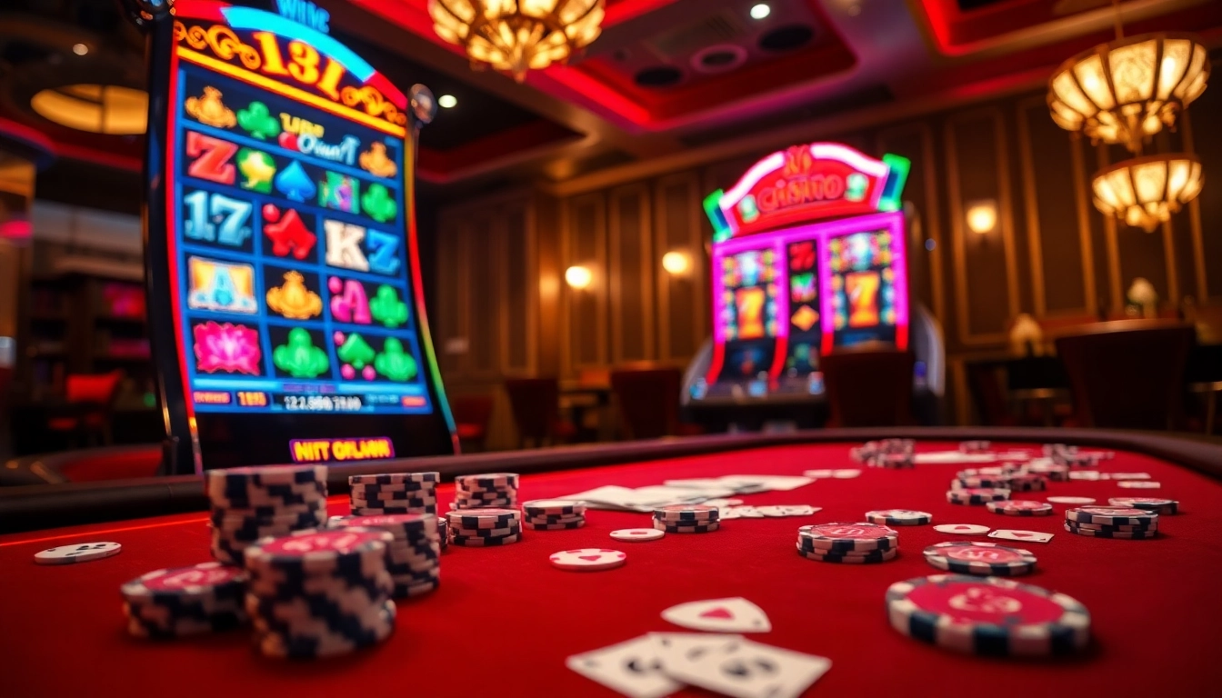 Cổng game Hitclub offers a luxurious casino experience with vibrant gaming tables and exciting slot machines.