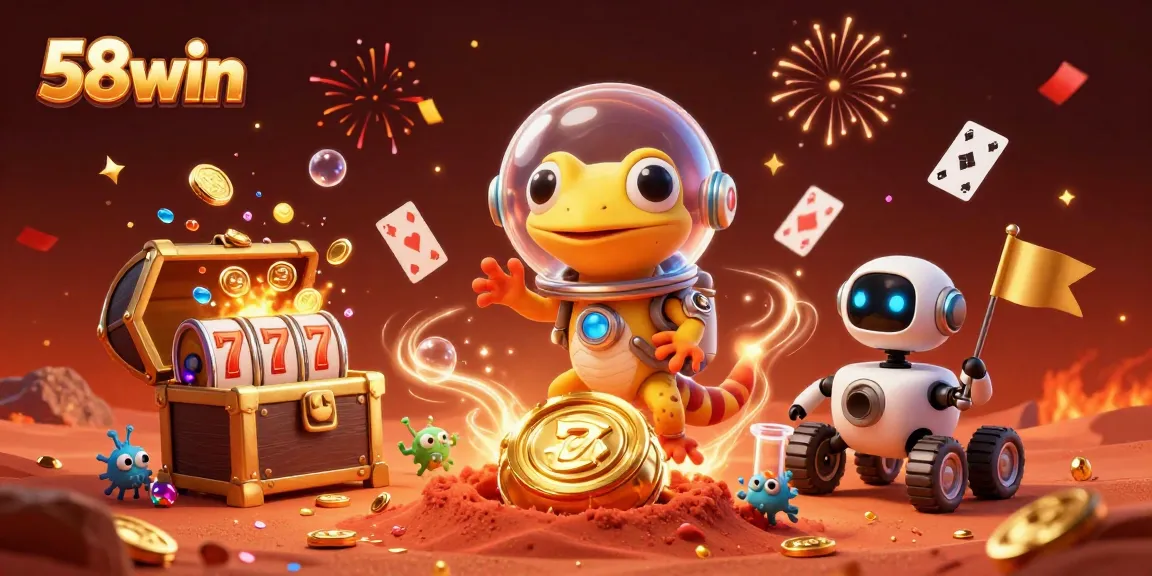 Experience the thrill of 58win with this vibrant casino scene showcasing fun gameplay and excitement.