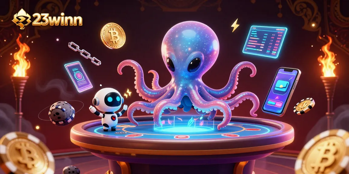 Join the fun at 23winn with a holographic poker game featuring exciting intergalactic characters.