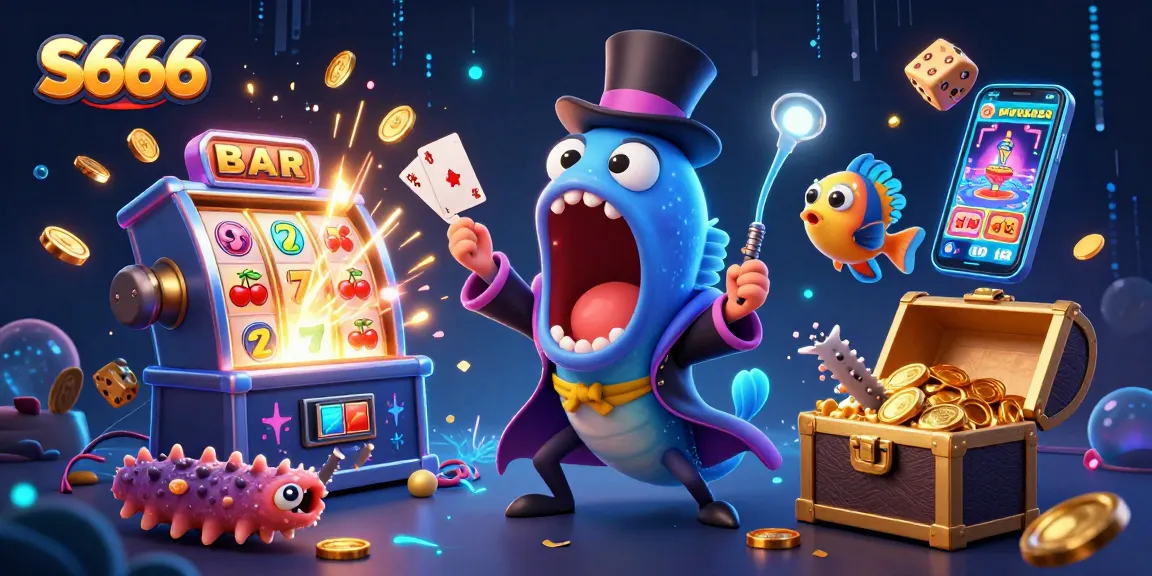 S666 gaming experience with vibrant underwater characters and dynamic jackpot elements.