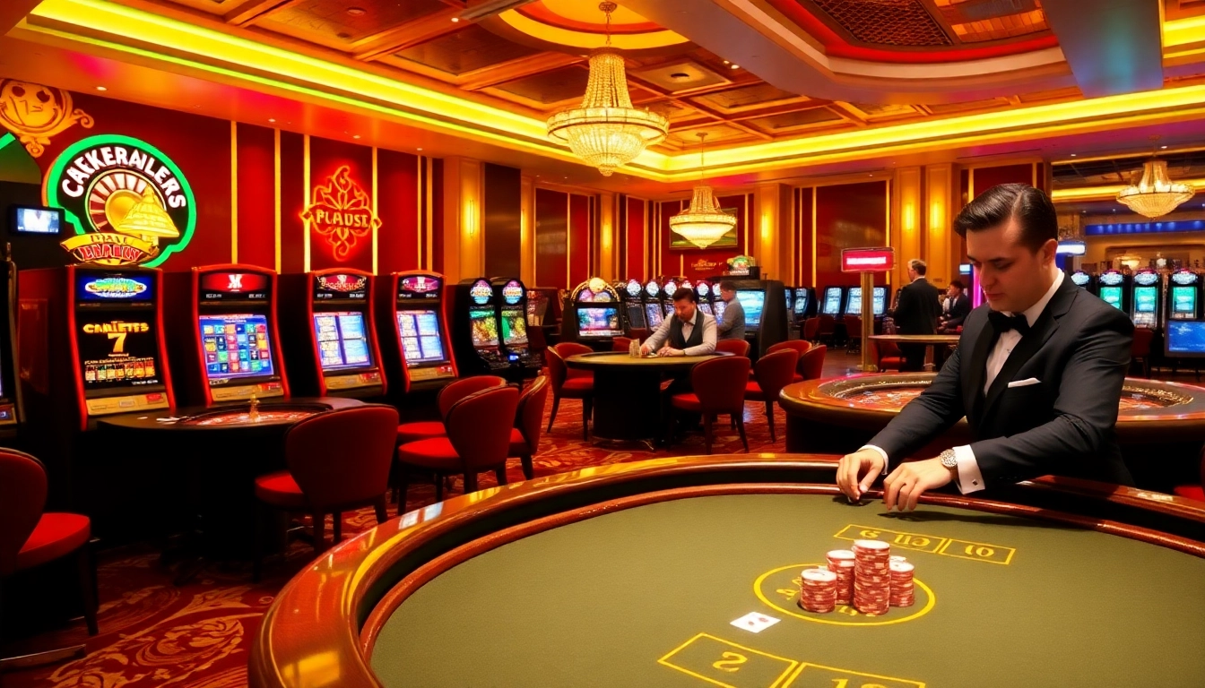 Engage in strategic gameplay at Thabet while surrounded by exciting online casino visuals.