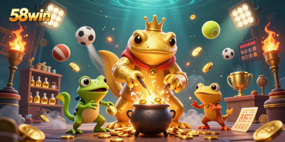 Engage with 58win and experience thrilling sports betting dynamics illustrated with magical elements.