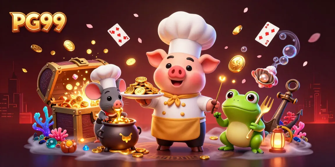 Experience winning at PG99 with gold coins, vibrant characters, and dynamic casino elements.