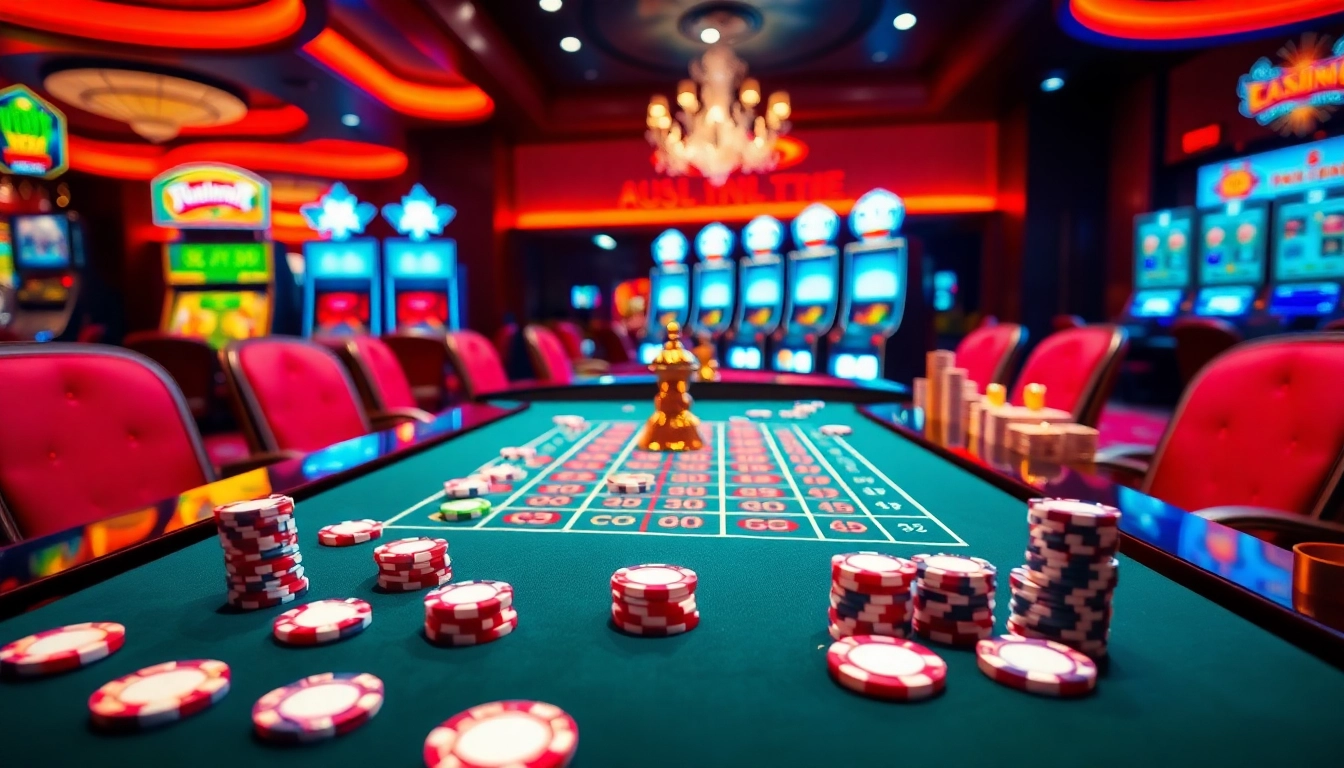 Experience thrilling games at https://lucky88ai.net/ with colorful poker chips and roulette excitement.
