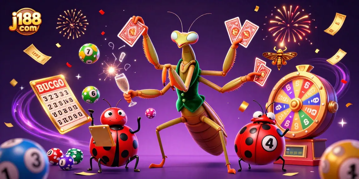Experience thrilling gameplay at j188 com with a vibrant casino scene featuring fun characters and dynamic elements.